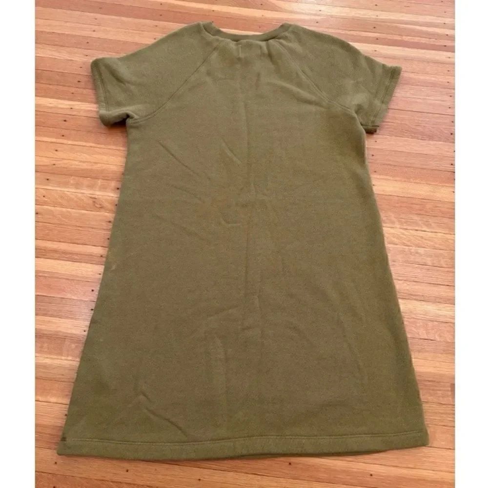 Madewell army green short sleeve sweatshirt dress NWT